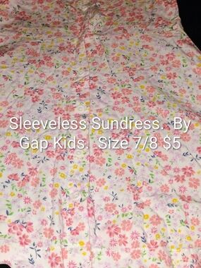 GAP Pink Floral Button-Front Sundress